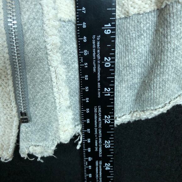 Lucky Lotus Lucky Brand Womens Jacket Gray Full Zip Raw Hems 100% Cotton M - Picture 9 of 13